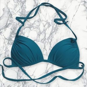 Blue Turquoise String Bikini Top